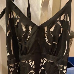 B&W long evening dress